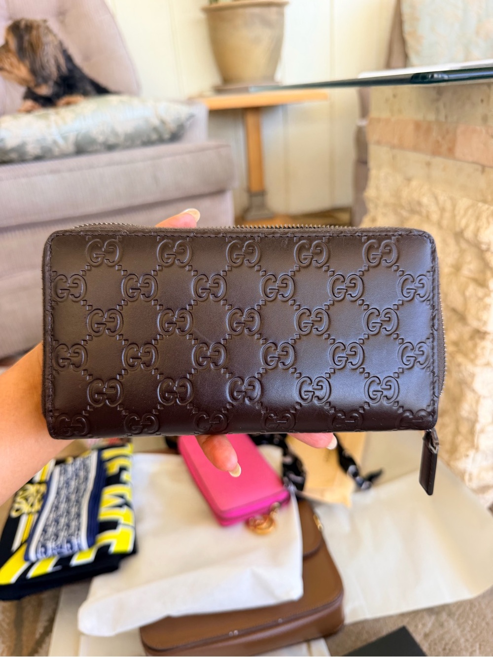 Gucci Long Zippy Wallet In Black